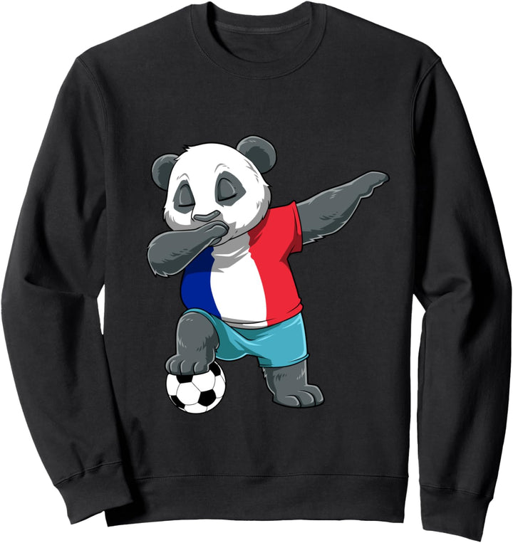 Dabbing Fussball Panda Frankreich Sweatshirt