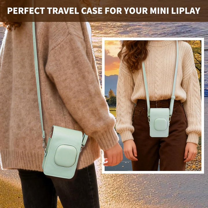 HIYQIN Mini LiPlay Tasche und Magnetische Bilderrahmen, Schutzhülle Kompatibel mit Fujifilm Instax L