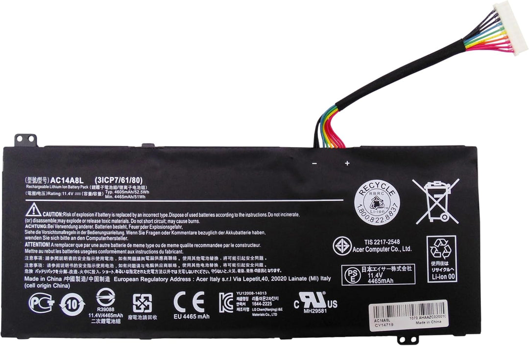 AC14A8L KT.0030G.001 11.4V 4605mAh Laptop Akku für Acer Aspire Nitro V15 VN7 VN7-571G VN7-572G VN7-5