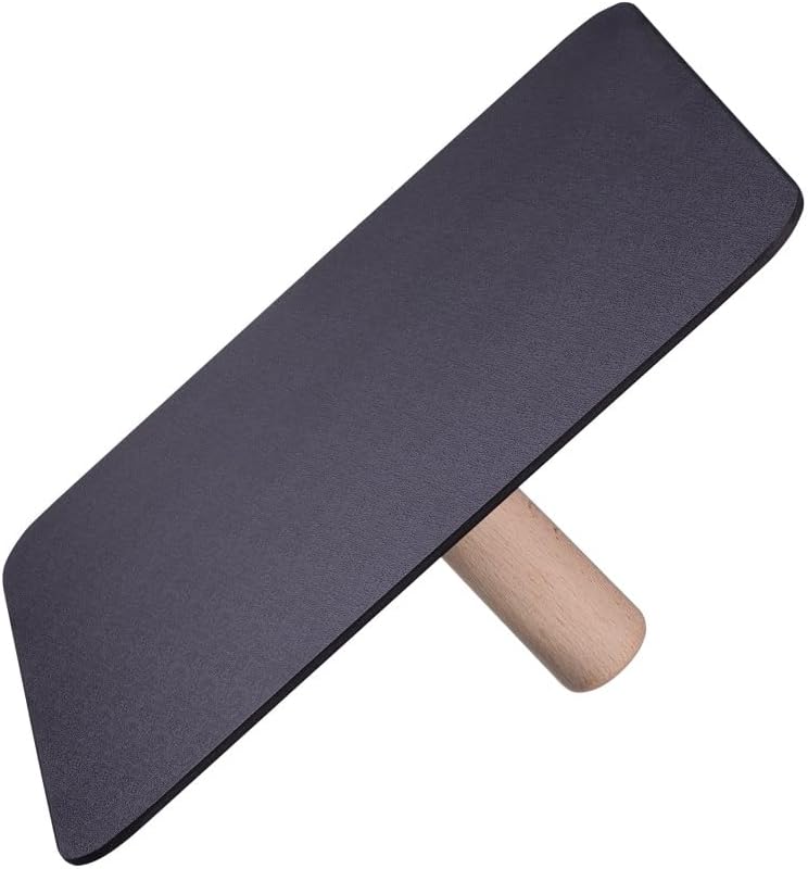 MIVOS PVC Glättekelle - 330 x 330 mm - Traufel mit Griff aus Holz - Putzkelle mit abgerundete Ecken