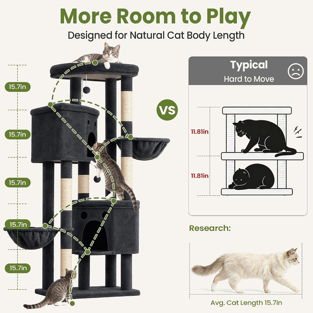 Katzenbaumturm für Hauskatzen (CTB008) (Dunkelgrau) G08 USA, G08 USA