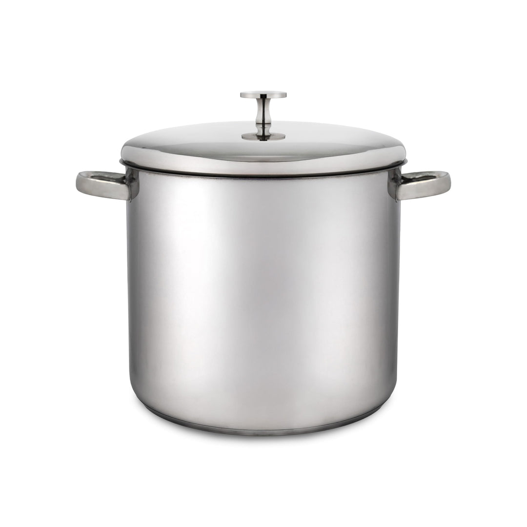 Kitchen Craft MasterClass Grosser Induktionsgeeigneter Edelstahl-Brühtopf mit Deckel, Kasserolle mit