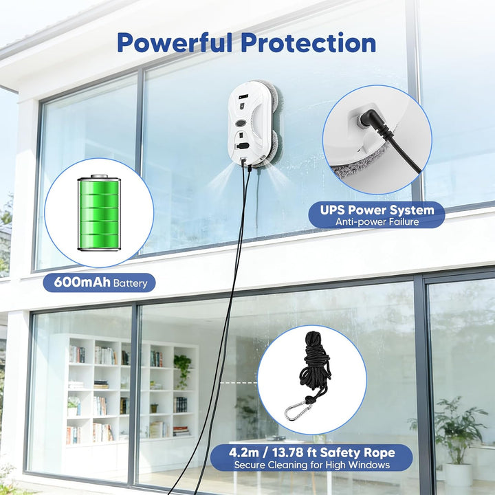 Fensterputzroboter mit aktiver Sprühfunktion 5800Pa
