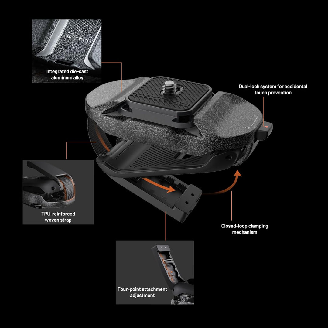 PGYTECH Beetle Kamera Clip V2 (Nur Clip) mit Platte Schnellwechselsystem für Sony, Nikon, Fuji, DSLR