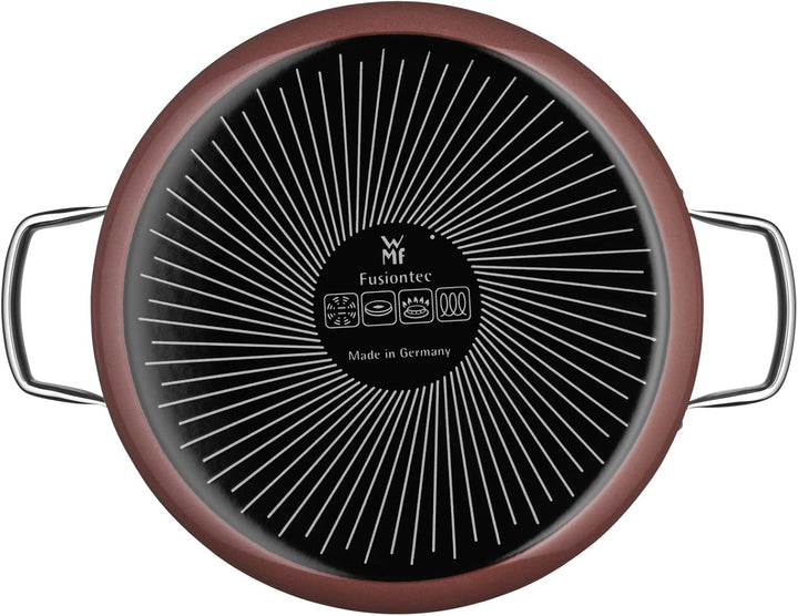WMF Fusiontec Mineral Bräter mit Glasdeckel 28 cm Induktion, Schmortopf 5,9l, hoher Rand, High-Tech