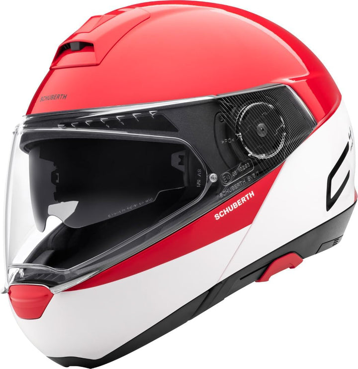 Schuberth C4 Pro Swipe Klapphelm XS Weiss/Rot, XS Weiss/Rot