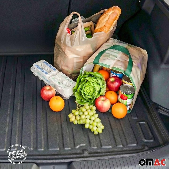 OMAC Kofferraumwanne Laderaumwanne kompatibel mit FIAT 500L 2013-2018 Gummi TPE Schwarz Kofferraumwa