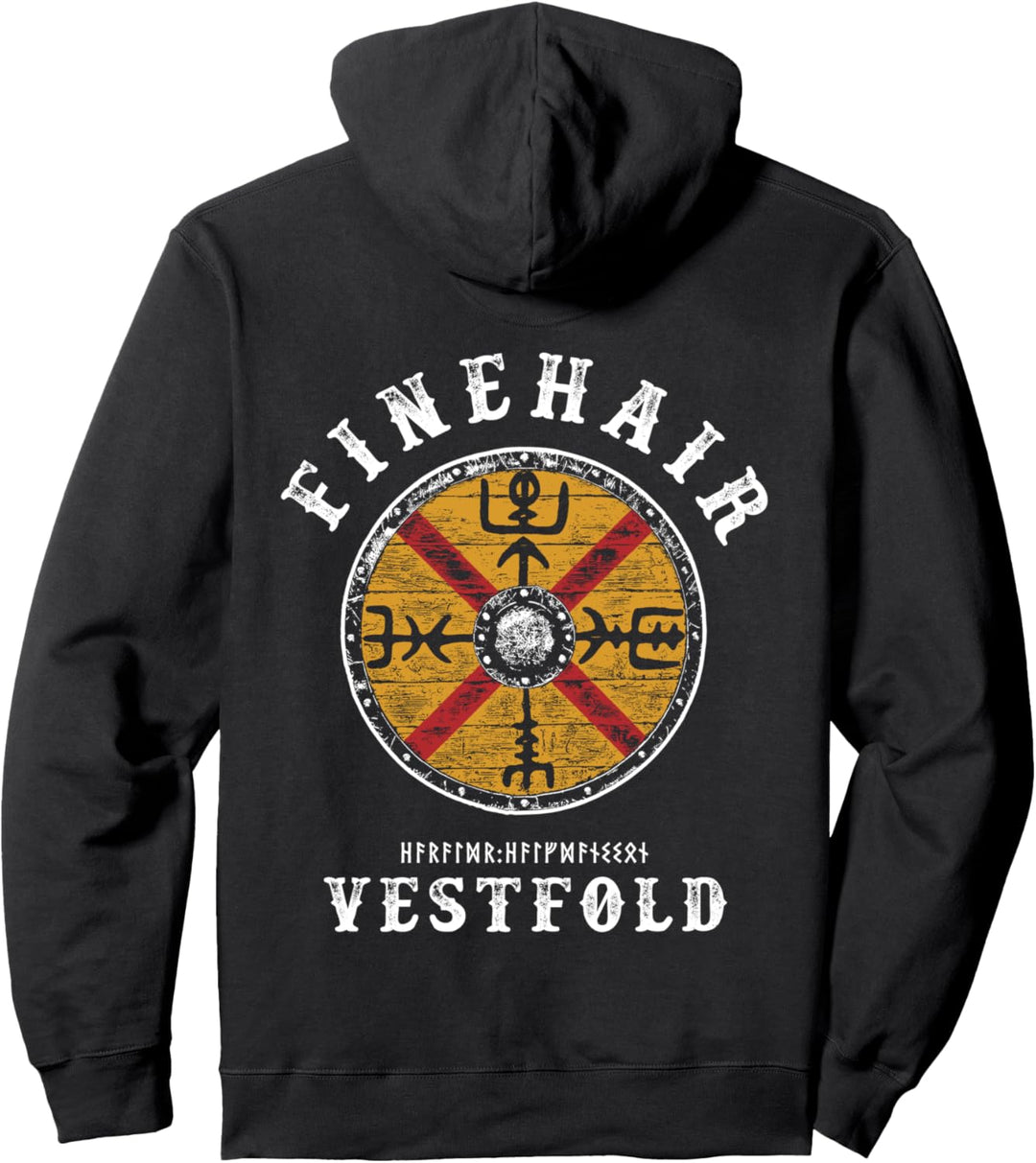 Harald Finehair - Vestfold Wikinger Schild Pullover Hoodie