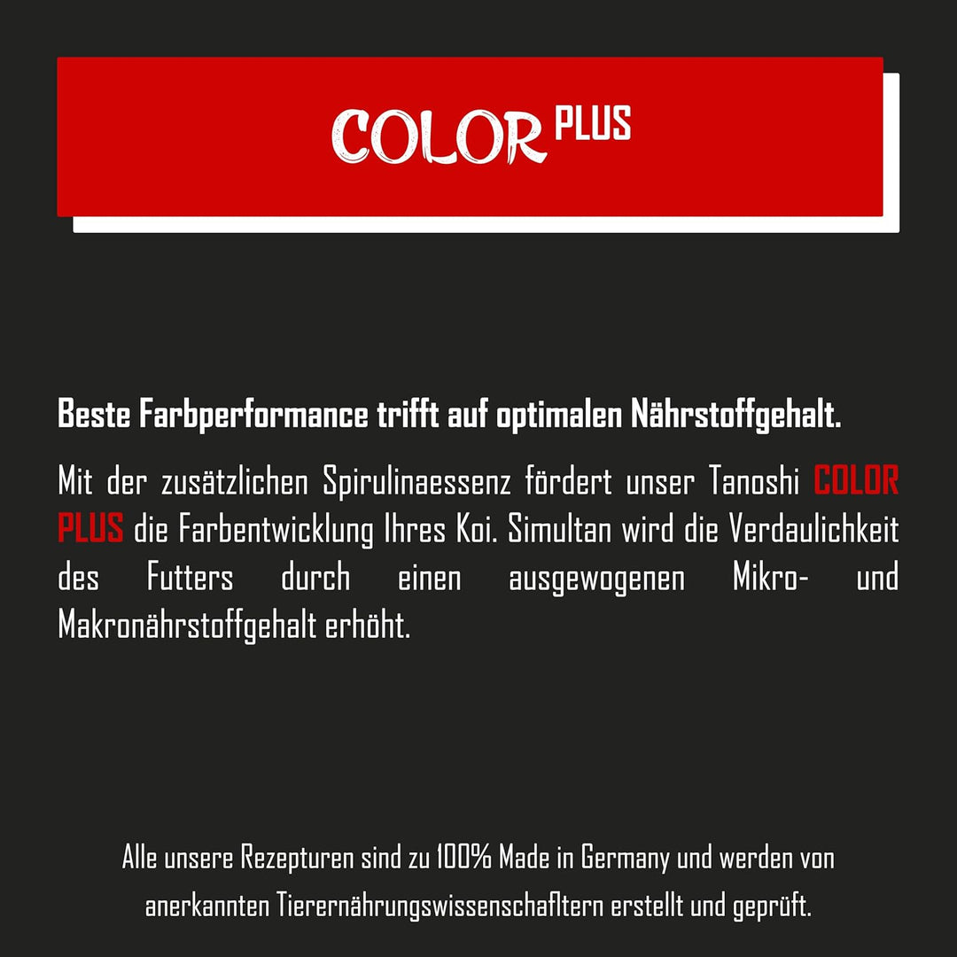 Tanoshi Koifutter - Color Plus 5 kg 3mm | Schwimmendes Allein-Koifutter für Intensive Farbentwicklun