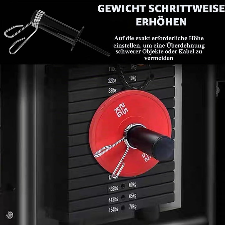 Gym Pin für Zusatzgewicht, Gym Pin für Weight Stack Extender Pin Länge 110mm, Durchmesser 10mm Weigh