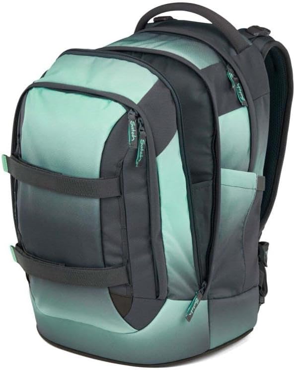 Satch pack Schulrucksack Set 2tlg. inkl. Schlamperbox (Gradient Mint), Gradient Mint