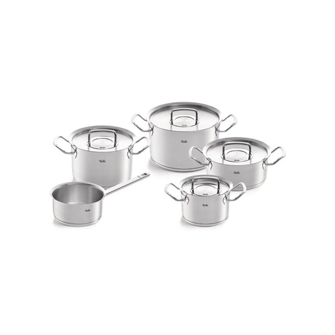 Fissler Original-Profi Collection/Edelstahl-Kochtopfset, 5-teilig, Töpfe mit Metall-Deckel (3 Kochtö