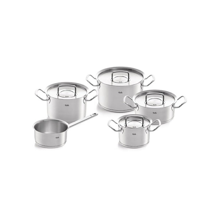 Fissler Original-Profi Collection/Edelstahl-Kochtopfset, 5-teilig, Töpfe mit Metall-Deckel (3 Kochtö