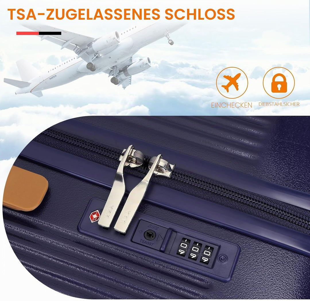 Kono 61 cm grosser Koffer, Leichter ABS+Polycarbonat-Hartschalentrolley, modischer Reise-Check-in-Et