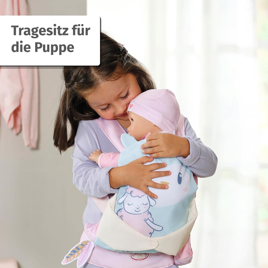 Baby Annabell Active Tragesitz, Puppentrage mit verstellbarem Gurtsystem für verschiedene Kindergrös
