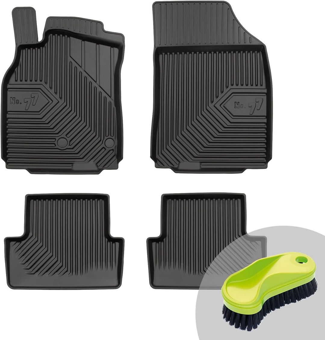 FROGUM No.77 Gummimatten Ganzjahresset von Auto Fussmatten Autofussmatten für Renault Megane III 200