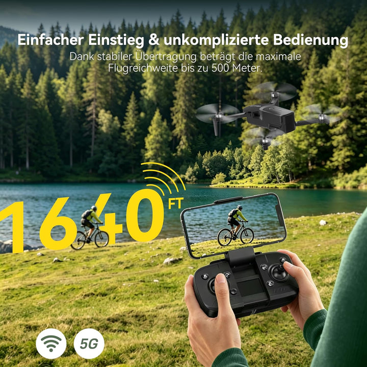 H867 Drohne mit Kamera 4K für Erwachsene und Anfänger, Bürstenloser Motor, 36 Minuten Flugzeit (2 Ak