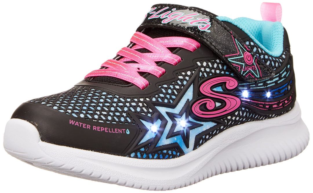 Skechers Mädchen Jumpsters Wishful StarSneaker 31 EU Schwarz Pink, 31 EU Schwarz Pink