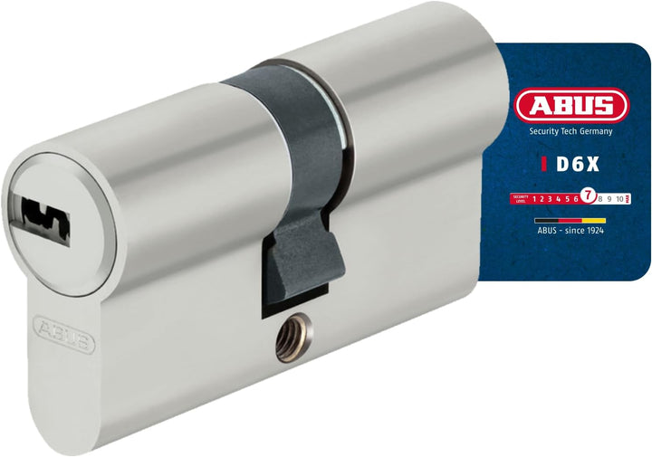 ABUS Profilzylinder D6XNP 35/55 inklusive 5 Schlüssel, 49469 Nickel Perle 35/55, Nickel Perle 35/55