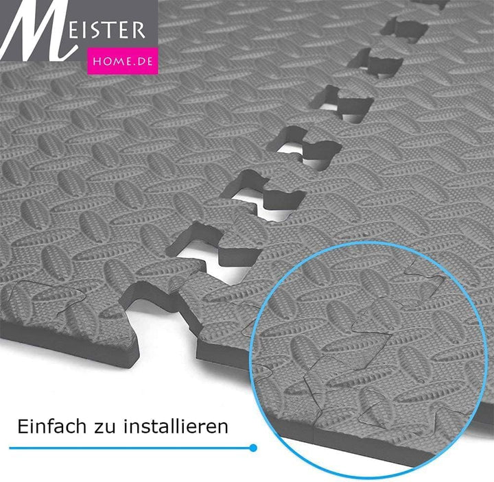 Meisterhome - 60x60x1cm - 21 Stuck - 7.56 m² - Anthrazit Schutzmatten Set Puzzlematte Bodenschutz Ma