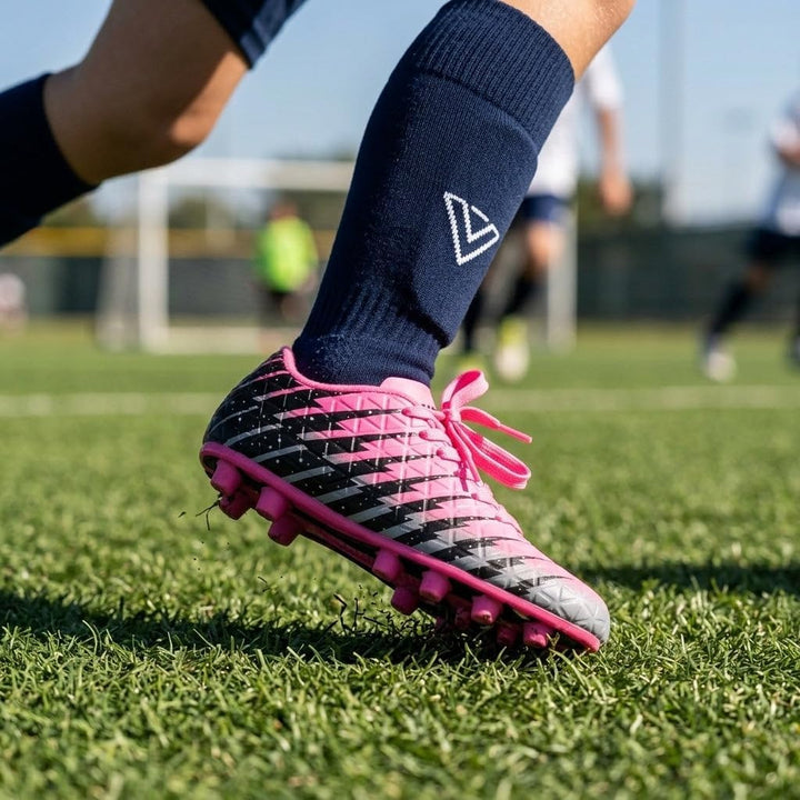 Vizari Bolt Fg pink Grösse 4 Fussballschuh, Rosa/Schwarz/Silber, 35 EU