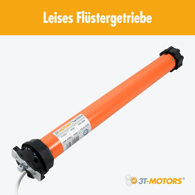 3T-MOTORS Rollladenmotor 3T45-10 (Zugkraft 10 Nm/25 kg) für 60 mm 8kant Rollladenwelle (SW60), mit m