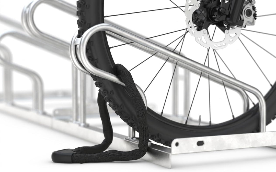 Bügelparker 2055 unser Klassiker | Fahrradständer einseitig | für 5 Fahrräder | Abwechselnde Hoch-/T