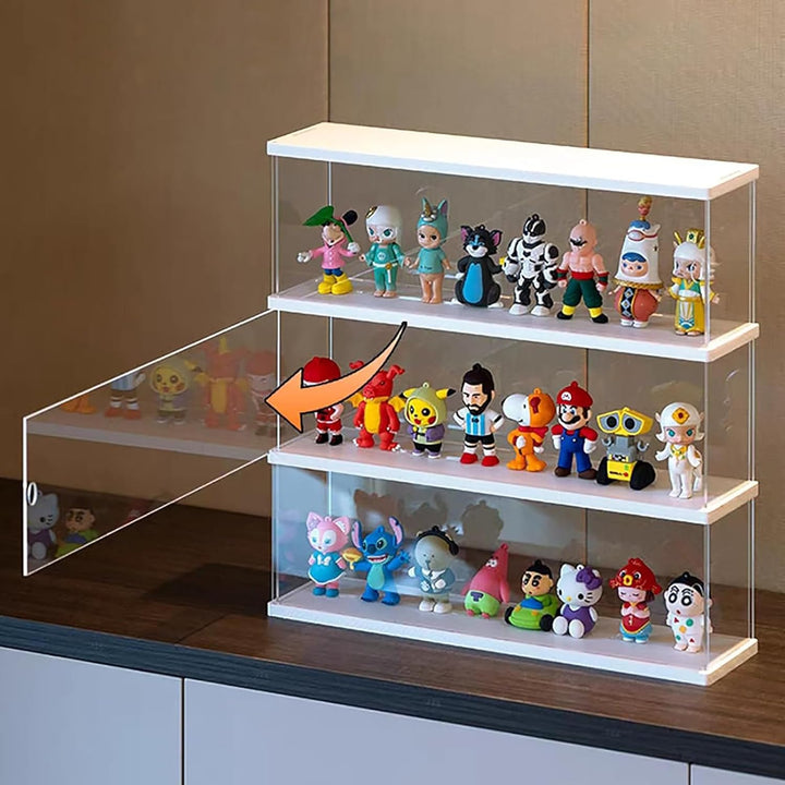 ELEpure Acryl 2-stufiger Stufen-Display-Ständer, transparenter Treppenregal-Organizer, Sammlerdekora