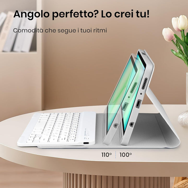 Hülle mit Tastatur für Samsung Galaxy Tab A11 / A9 8.7 Zoll 2025 | Tastatur für Samsung Galaxy Tab A