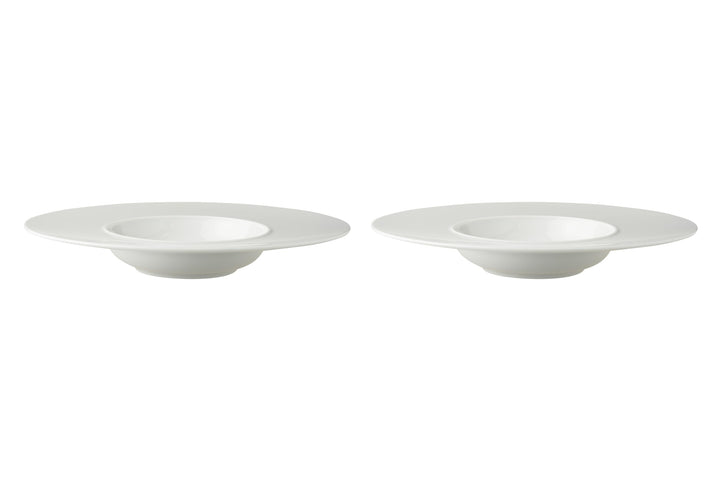 palmer White Delight Galaxy Teller tief - 2er-Set - Porzellan - Ø 30 cm - weiss glänzend, breiter Ra