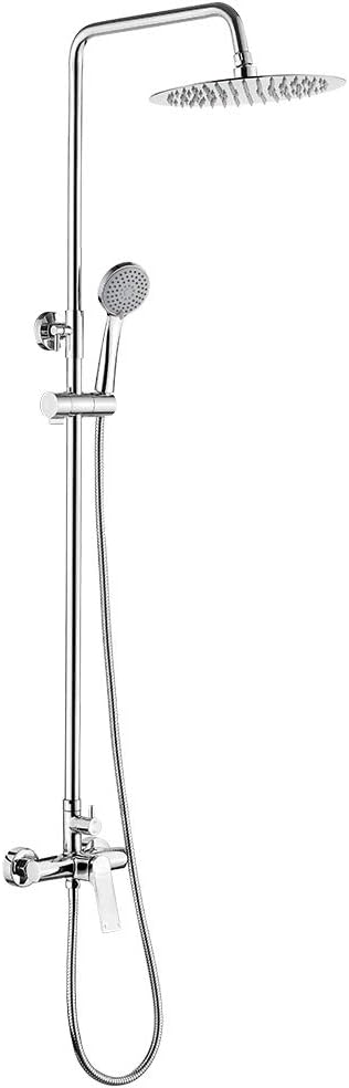 Ibergrif Praga - Duschsystem mit Regendusche, Brauseschlauch, Handbrause, Brausehalter, Duschstange,