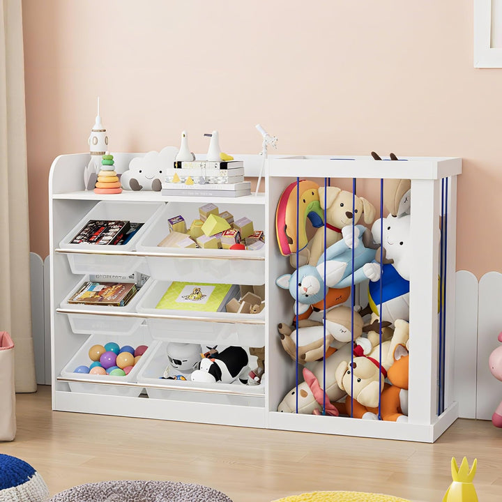 NACHES Kinder Bücherregal Spielzeugregal Kuscheltier Aufbewahrung Kinderregal Spielzeug-Organizer fü