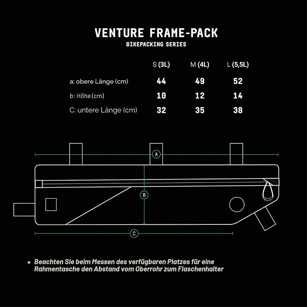 AGU Tube Venture Fahrrad Rahmentasche, Rahmentasche Fahrrad Wasserabweisend, Reflektierend Polyester