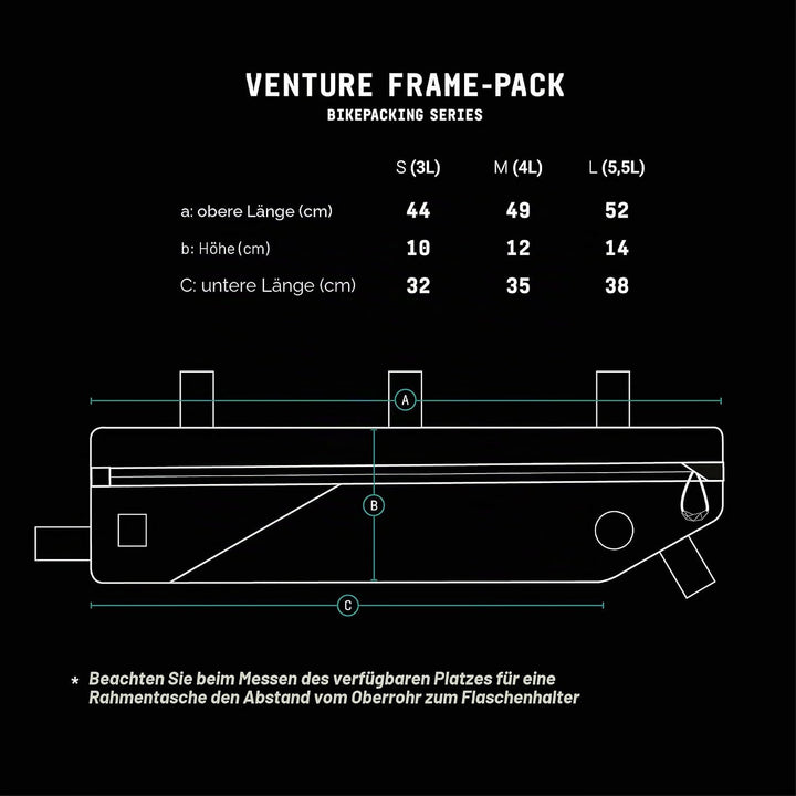 AGU Tube Venture Fahrrad Rahmentasche, Rahmentasche Fahrrad Wasserabweisend, Reflektierend Polyester