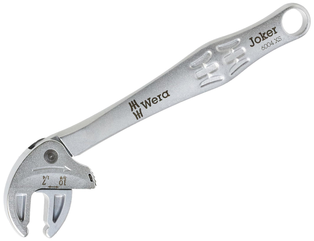 Wera 05020099001 6004 Joker XS Selbstjustierender Maulschlüssel, 7-10 mm (1/4"-3/8") Silber