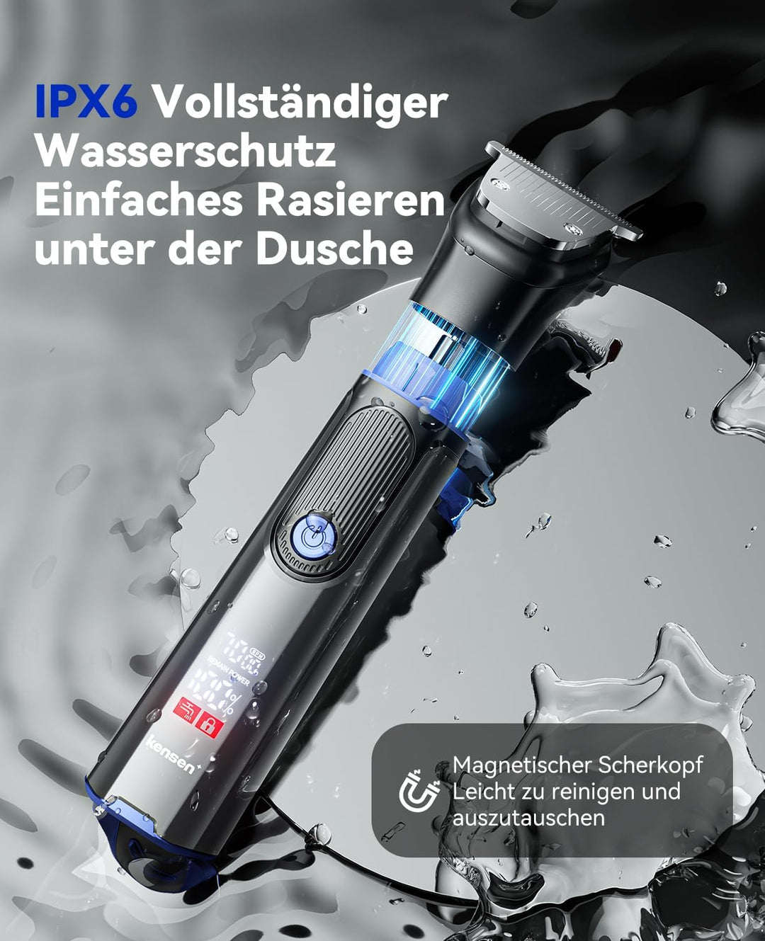 kensen Barttrimmer Herren,18 In 1 Bartschneider Set Wasserdicht Beard Trimmer Usb-C Bart Rasierer El