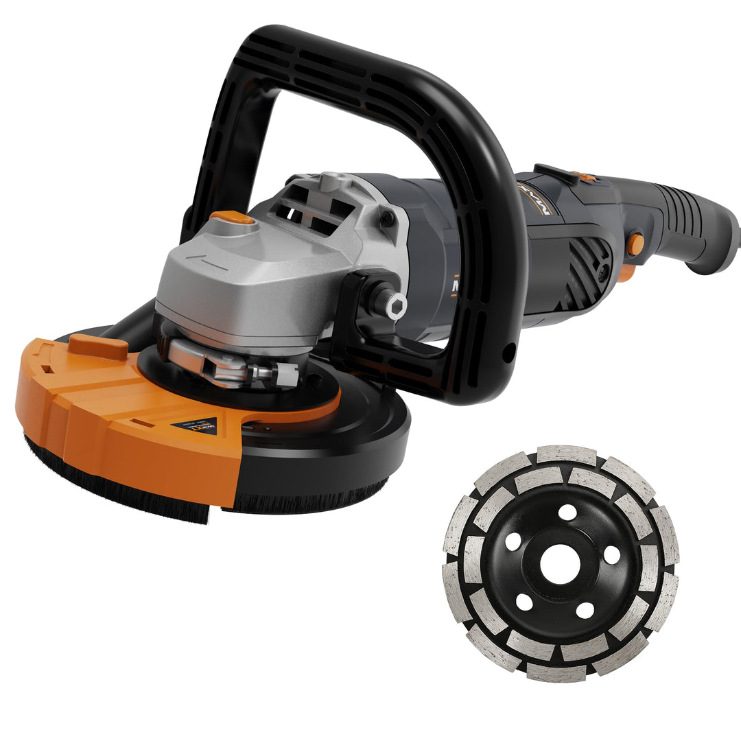 Betonschleifer Professionelle MAXXT 125mm Diamantschleiftopf mit kraftvollem 1500W Motor, Staubfreie