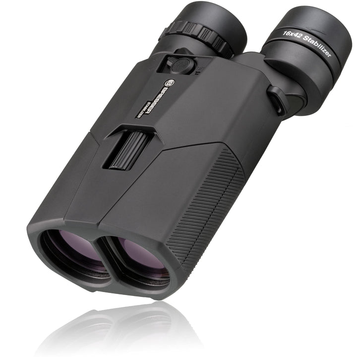 Bresser 16x42 Stabilizer OIS Fernglas mit Bildstabilisator,16-facher Vergrösserung inklusive Tragegu
