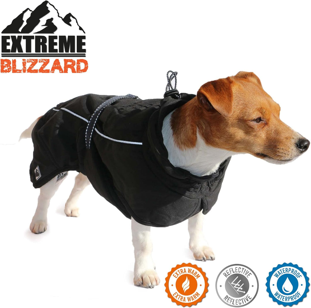 Muddy Paws Extreme Blizzard Hundemantel, 30 cm, Schwarz farblos xs, farblos xs