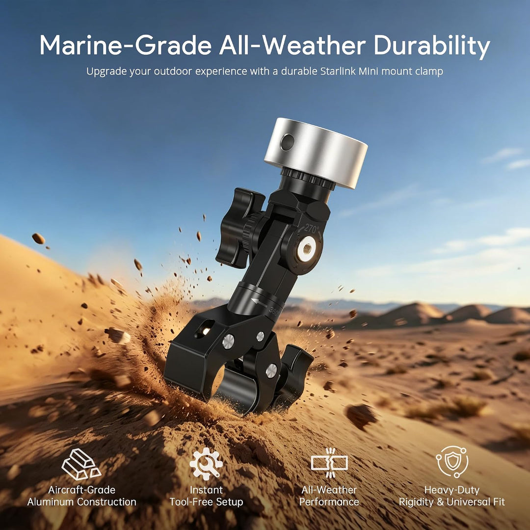 Starlink Mini Halterung Stativadapter für Starlink Mini & Mini X | Aluminium Starlink Rohr Adapter,