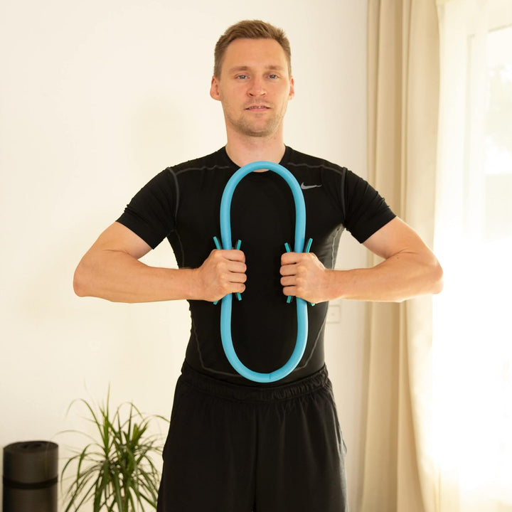 Bluefinity 10 x Pilates Ring, Doppelgriff, Gepolstert, D: 39 cm, Fiberglas, Schaumstoff, Yoga Circle
