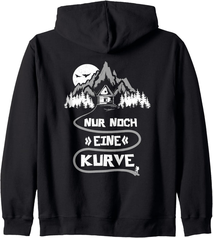 Nur Noch Eine Kurve Bergsteigen Wander Wandern Spruch Kapuzenjacke