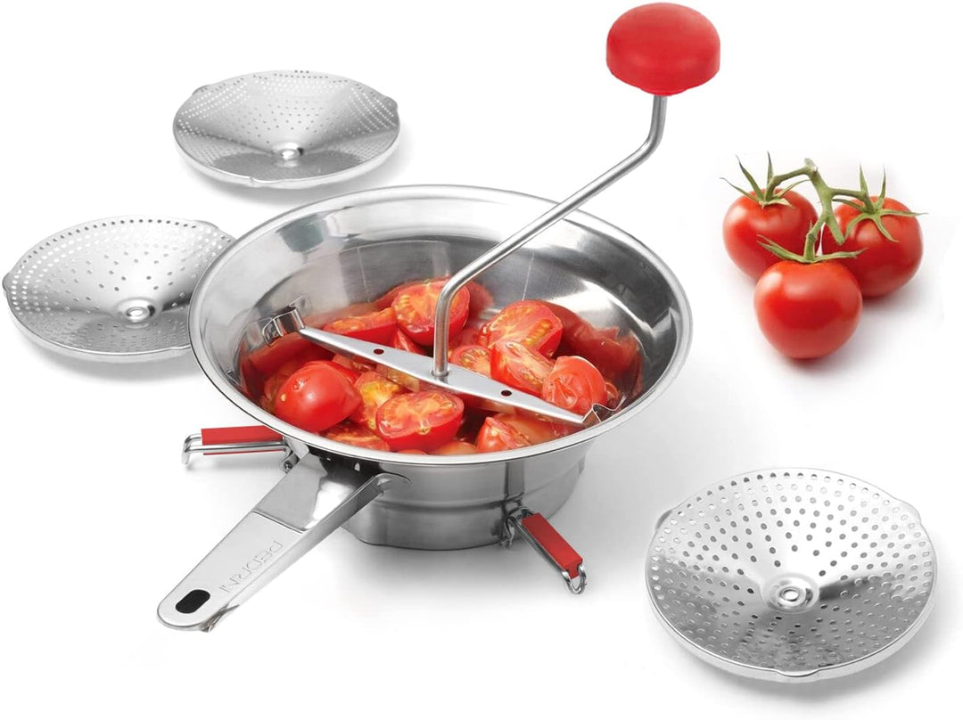Pedrini 04GD198 Passiermaschine aus Edelstahl Durchm. 20 cm mit 3 Edelstahlscheiben