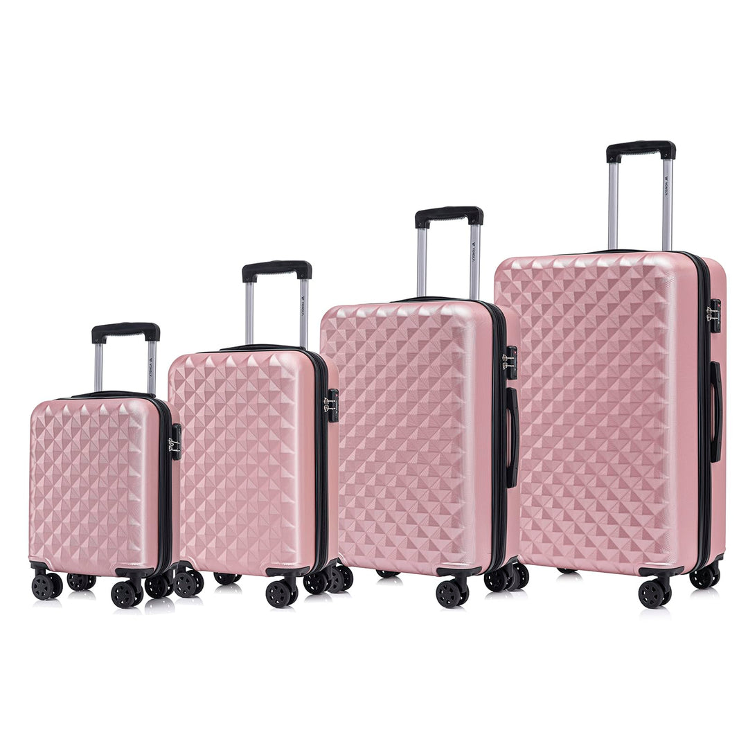 Reisekoffer Suitcase, Erweiterbarer Hartschalenkoffer Trolley mit TSA-Schloss und hochwertigem YKK-R
