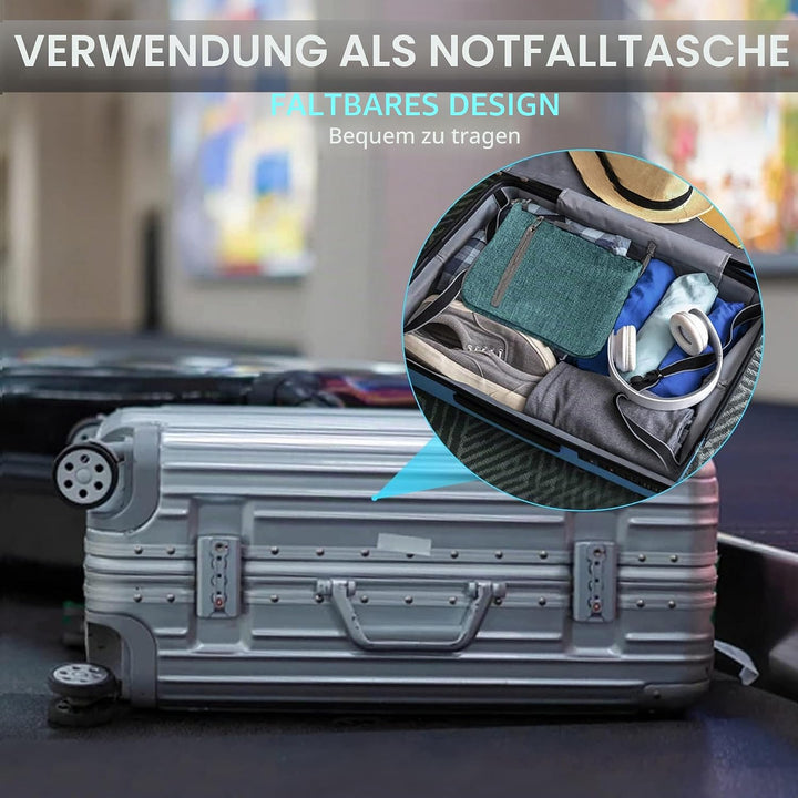 Vomgomfom 85L Reisetasche mit Schuhfach, Grosse Falttasche für Camping, Reisen, Fitness, Grün D Grün