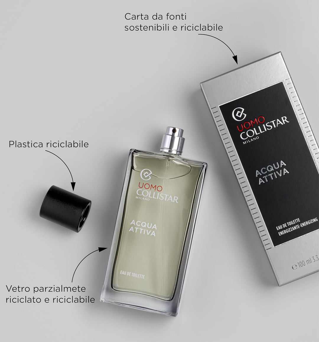 Collistar Acqua Attiva Energetisierendes Eau de Toilette, frischer Duft für den Körper mit Zitrusnot