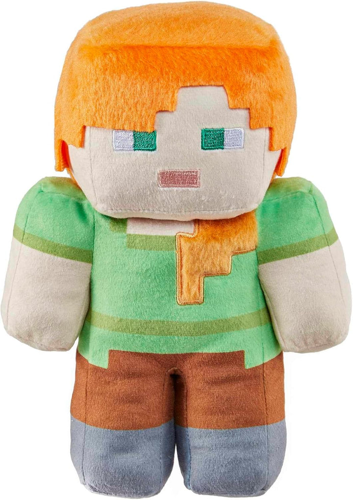 MINECRAFT Plüschfiguren - Rothaariger Actionheld 20 cm, authentisches Design, verpixelte Details, fü