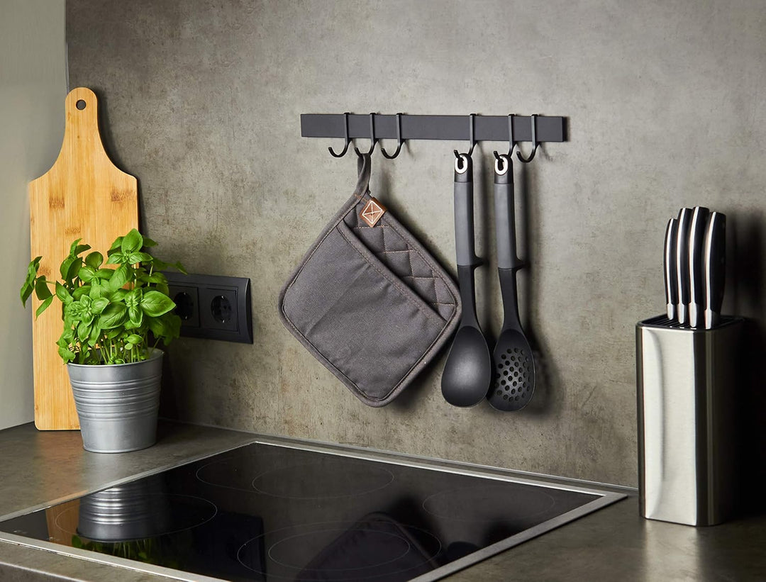 Designfabrik Hamburg Hakenleiste 40cm Küchenleiste selbstklebend Küche Hängeleiste Stange für Küchen