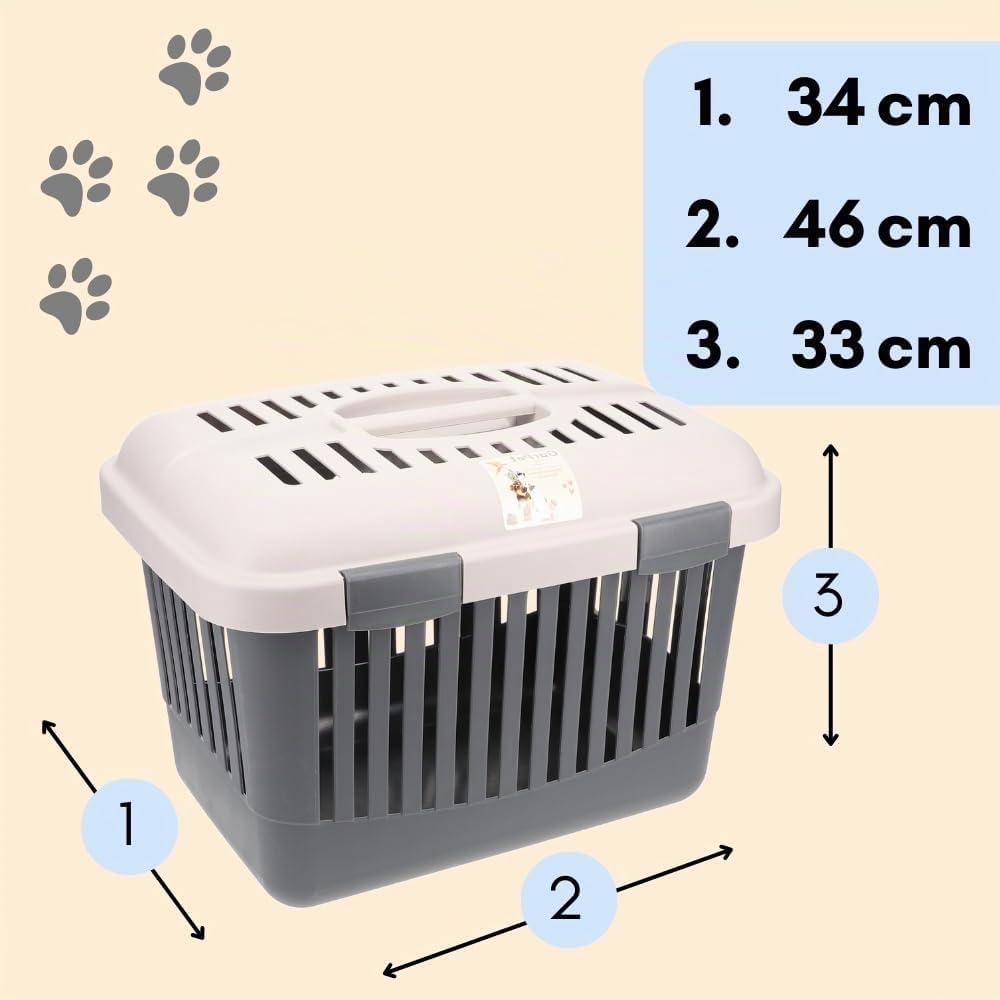 Transportbox Oben Öffnen Hunde Katzen Kleintier Transport Box Katzenbox Hundebox Open Top Stressfrei
