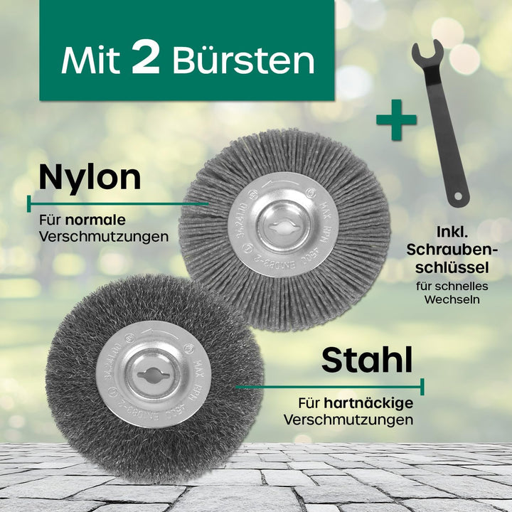 EASYmaxx Fugenreiniger elektrisch | Einfache säuberung von Fugen, Gehwegen & uvm - Ohne lästige Rück